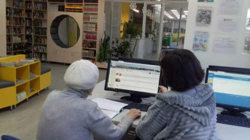 В Камышинской модельной библиотеке старшее поколение учат компьютерной грамотности