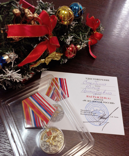 Директор музея-заповедника «Старая Сарепта» отмечена медалью ДОСААФ